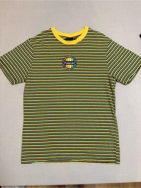 Polaroid Multicolor Striped Tee with Emblem